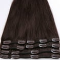 thumbnail image 2 of LELINTA 10"-22" Straight Single Light Weft 8pcs Full Head Set Clip In Human Hair Extension, 2 of 5