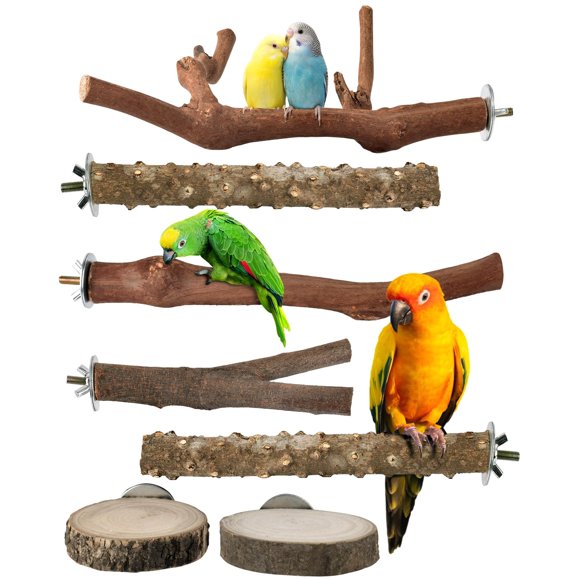 Soporte para Posadero de Pájaros Bissap Bissap 7 piezas de Madera Natural de Vid