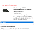 thumbnail image 2 of Right Passenger Side Mirror - Compatible with 2006 - 2010 Mazda 5 2007 2008 2009, 2 of 2