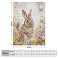 thumbnail image 4 of PIKWEEK Throw Blanket Rabbit Tulip Print Blanket Soft Fleece Throw Gifts Holiday Easter Decor Blankets for Couch Bed, 4 of 6