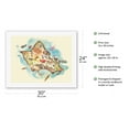 thumbnail image 2 of Map of Oahu Hawaii - Vintage Pictorial Map c.1953 - Fine Art Rolled Canvas Print (Unframed) 20in x 26in, 2 of 4