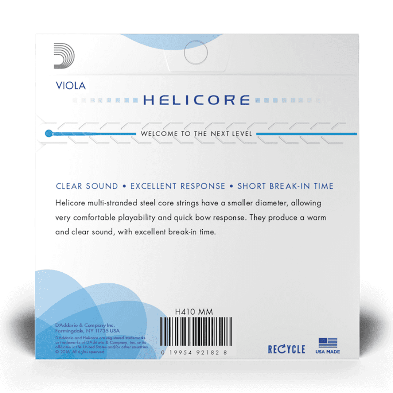 D'Addario Helicore Viola String Set, Medium Scale, Medium Tension