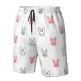 thumbnail image 3 of Wukai Girl Rabbit Print Beach Trunks with Compression Liner Swimsuit Quick Dry Beach Sports Shorts with Pocket-3X-Large, 3 of 8