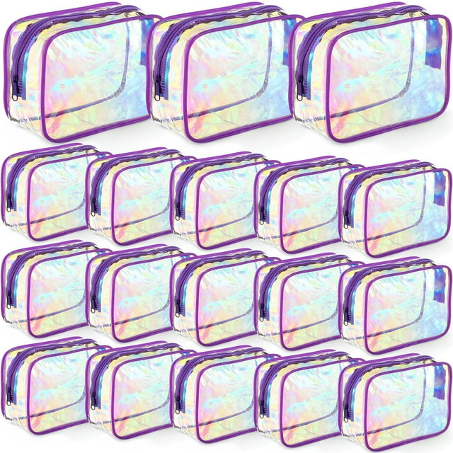 Bolsas de maquillaje Saintrygo, 18 unidades, bolsa de cosméticos de PVC transparente