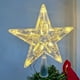 thumbnail image 1 of Decoración superior para árbol de Navidad, estrella de cinco puntas transparente con luz LED de 15CM, adornos navideños, 2023, 1 of 3