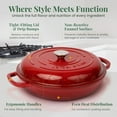 thumbnail image 5 of Larder & Vine 3.6 qt Casserole Dish with Lid | Enameled Cast Iron Cookware, Oven Safe 500F, 5 of 8
