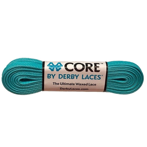 Derby Laces - Lace for Roller Derby, Hockey and Ice Skates, and Boots (Aqua Spray Teal, Core)