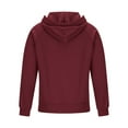 thumbnail image 3 of Idoravan Hoodies for Men Men Sweatshirt Quarter Zip Cargo Pullover Hoodies Workout Gym Sports Running Outdoor Winter Jackets Wine XXL, 3 of 5