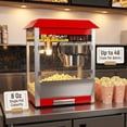 thumbnail image 2 of Popcorn Popper, Commercial Popcorn Machine, 8 Oz Kettle, 3-Switch Control, Tempered Glass Doors, Red, Theater Style Popper, Countertop Popcorn Maker for Home, 2 of 8