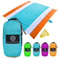 thumbnail image 1 of ECCOSOPHY Manta de playa a prueba de arena – Tapete de playa de gran tamaño sin arena de 9'x10' – Manta ligera para picnic al aire libre anclada con 4 bolsillos de arena en las esquinas y estacas de p, 1 of 5