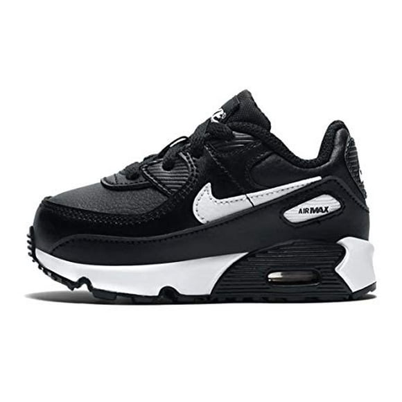 Toddler Air Max 90 Leather Running Sneakers Black White