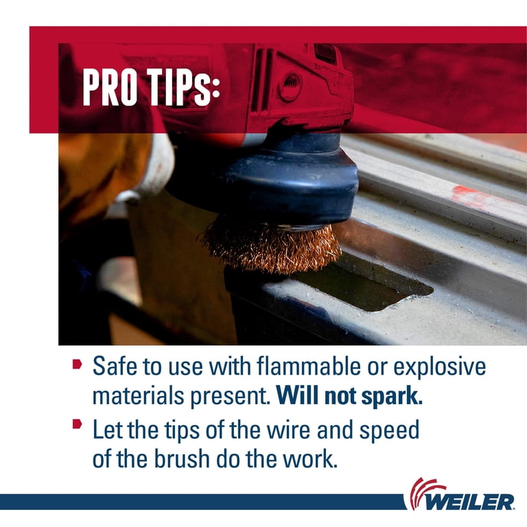 WEILER 93494 Crimped Wire Wheel Brush,Arbor,10 In. 5Y005