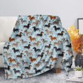 thumbnail image 1 of Dachshund In Sweaters Pattern Blankets Fleece Printed Cute Portable Soft Throw Blanket for Bed Office Quilt Dog Flannel Blanket, 1 of 7