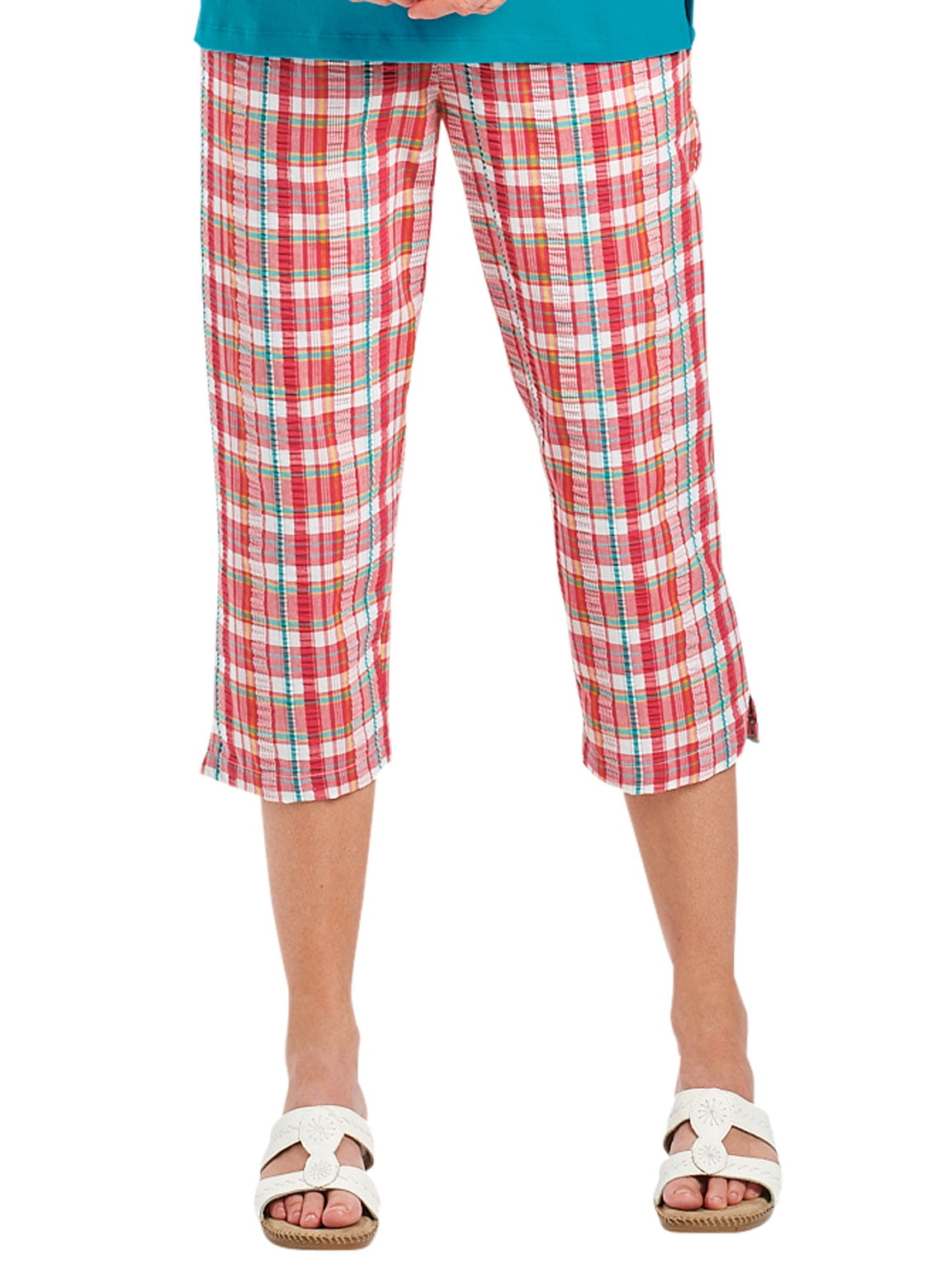 Seersucker Plaid Capri