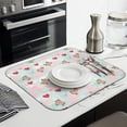 thumbnail image 3 of Pioneer Flower Floral Print Pattern Kitchen Dish Drying Mat 1 Pack, Ultra Absorbent Microfiber Drainer Mat, 16"x18", 3 of 6