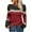 Red, variant on Lovskoo Sweaters for Women Long Sleeve Striped Color-Matching Pullover Sweater Tops Red