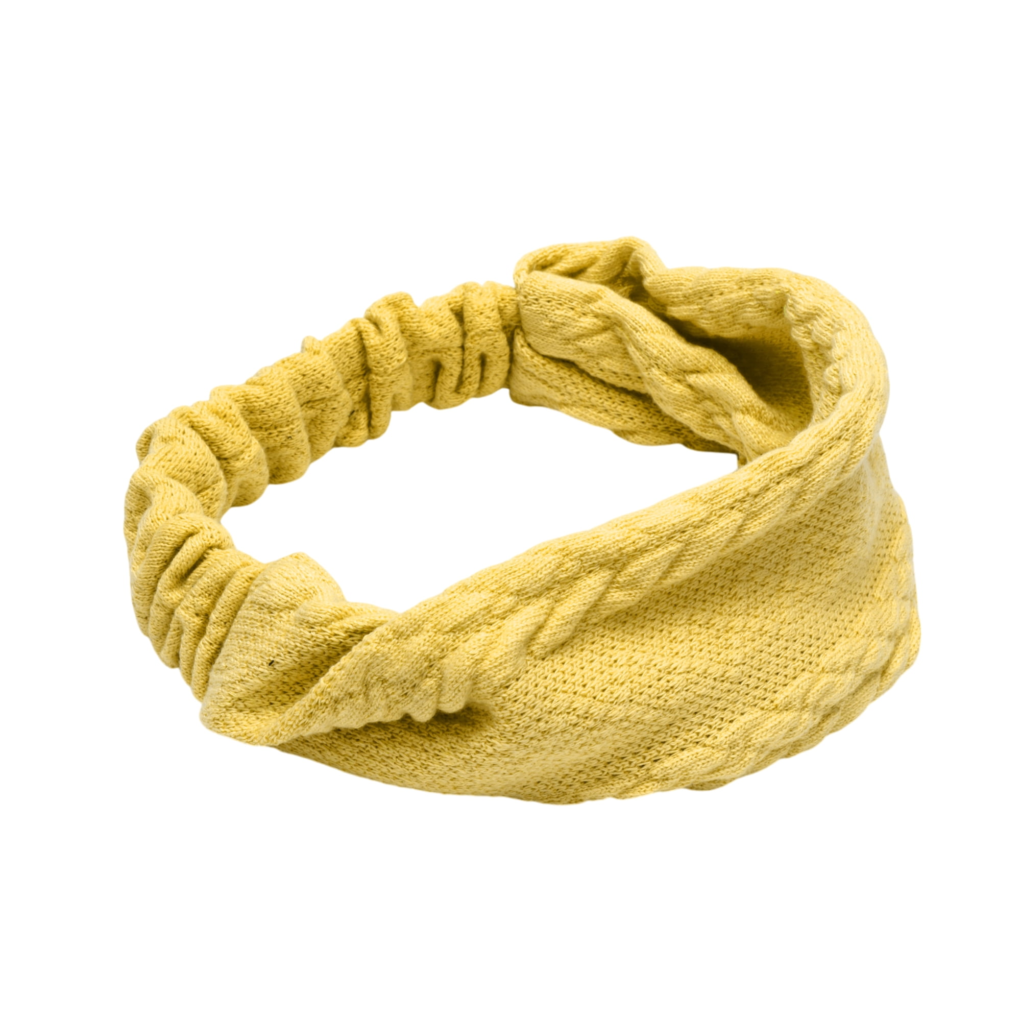 Unique Bargains Knitted Wide Headband  1 Pc Yellow