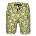 thumbnail image 4 of Kdxio Daisies Flowers Pattern Mens Casual Shorts - Drawstring Summer Beach Sports Shorts for Men, 4 of 9