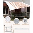 thumbnail image 5 of Sun Shade Sail 6.5x10Ft Boho Orange Geometric Striped Farmhouse Style Uv Block Sunshade Canopy Outdoor Shade Cover Rectangle Shade Cloth For Patio Garden Yard Deck Pergola, 5 of 6