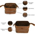 thumbnail image 4 of Neceser LEATHER VILLAGE de piel auténtica Dopp Kit Tan, 4 of 7