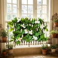 thumbnail image 5 of MORESEC Artificial Hedge Fence 78.74x11.02 in Expandable Faux Ivy Leaf Privacy Screen Panel with Yellow Flowers for Balcony Garden Wall Outdoor Decor, 5 of 7