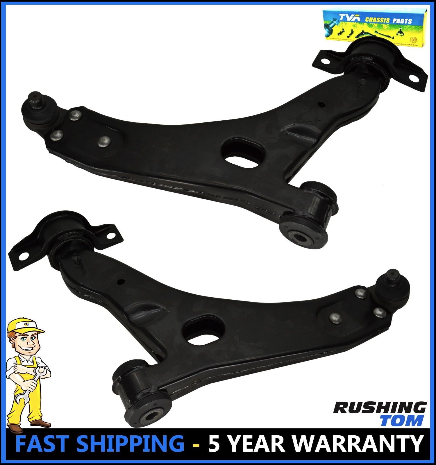 2 Front Left & Right Lower Control Arm with Ball Joint for Ford Focus