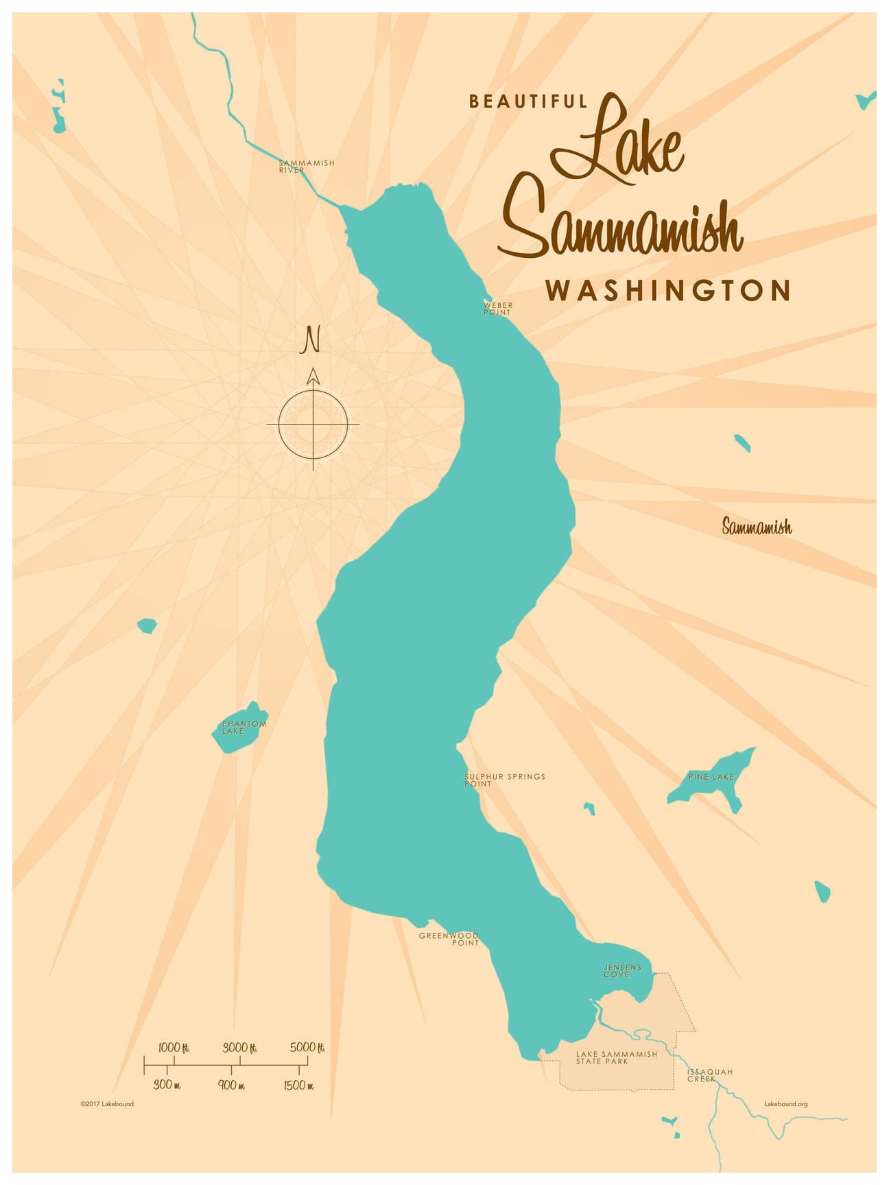 Sammamish Washington Wall Map Basic Style By Marketma - vrogue.co