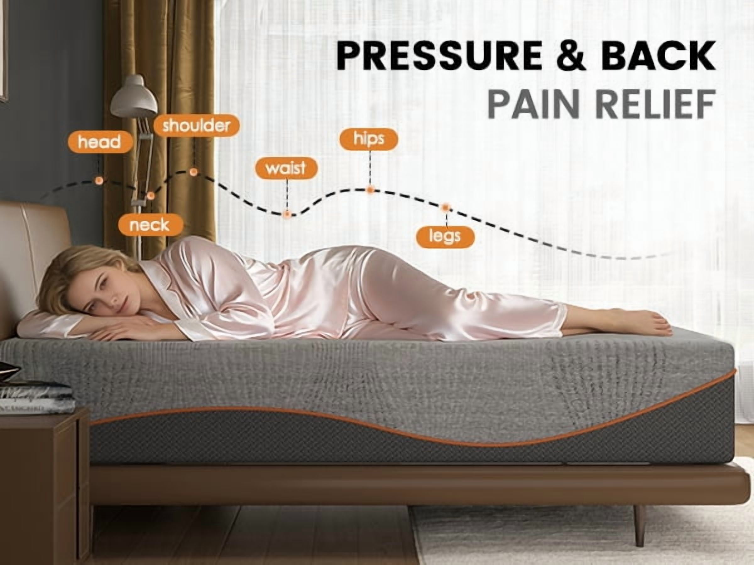 Twin Size Mattress,10 Inch Memory Foam Mattress, Fiberglass Free, Medium Feel, Breathable Cooling Layers, Certified Safe Materials