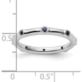 thumbnail image 4 of Avariah Solid Sterling Silver Stackable Expressions Created Sapphire Ring - Ring Size 9.0-2.2gm, 4 of 7