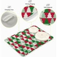 thumbnail image 4 of SKYSONIC Christmas Dish Drying Mat for Kitchen Counter,Snowflake Santa Xmas Tree Ultra Absorbent Reversible Microfiber Dishes Drying Rack Pad Heat-resistant Mats 16x18in, 4 of 7