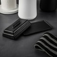 thumbnail image 2 of Thyme & Table, Ceramic Ribbed Butter Dish, Black, 2 of 6