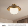 thumbnail image 3 of Alora Lighting Fm522012op Rubio 11" Wide Semi-Flush Ceiling Fixture - Black, 3 of 7