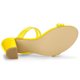 thumbnail image 5 of Sandalias Mules De Tiras Tacón Alto De Bloquepara Mujer Amarillo 37, 5 of 6