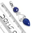 thumbnail image 2 of 925 Silver Pendant For Necklace For Women Blue Real Lapis Lazuli Stone Silver Pendant September Birthstone Hand Made Silver Pendant Gift For Sister On Christmas 925 Silver Jewelry With Gemstone, 2 of 4