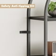 thumbnail image 5 of Jojoka Bookshelf 5 Tier Bookcase Arched Display Racks Tall Standing Bookshelves Metal Frame Open Storage Rack Shelf Large Black Book Shelf for Bedroom, Living Room, Home Office,Black, 5 of 7