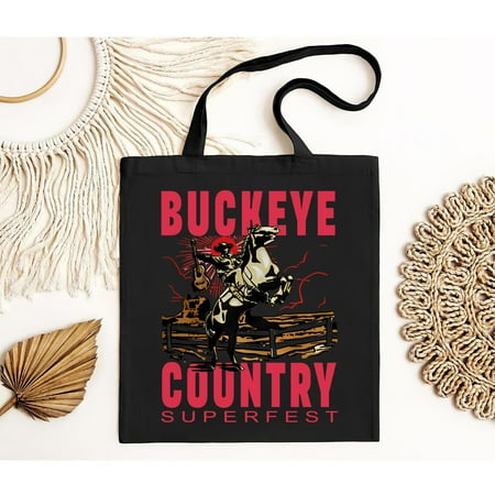 vintage Buckeye Country Superfest 2024 Merch Outlook Tote Bag-TH23068