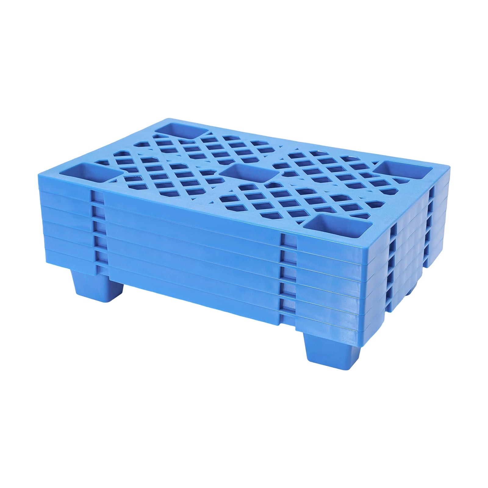 Plastic Pallets, 6 Pcs Interlocking Storage Pallets Blue