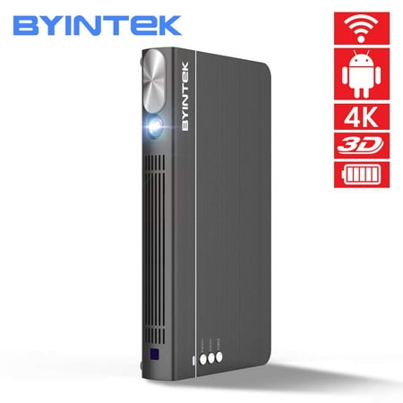 BYINTEK UFO P12 300inch Smart 3D WIFI Android Pico Pocket HD Portable Micro Mini LED DLP Projector For Iphone with Battery