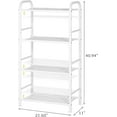 thumbnail image 2 of 4-Tier Adjustable Shelving Unit, Heavy Duty Storage Rack Organizer Metal Corner Shelf for Kitchen Living Room Laundry Pantry Bathroom (White, 4 Tier), 2 of 13