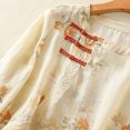 thumbnail image 6 of Fashion Plus Size Shirts Tops for Womens Summer Round Neck Button Print Pullover Shirt, 6 of 9