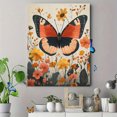 thumbnail image 4 of Qisvanset Framed Canvas Wall Art 12x16 Inch Pink Butterfly Floral Cottage Core Nursery Wall Decor, 4 of 5