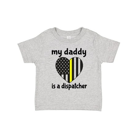 

Inktastic Dispatcher Dad Emergency Gold Line Flag Gift Toddler Boy or Toddler Girl T-Shirt