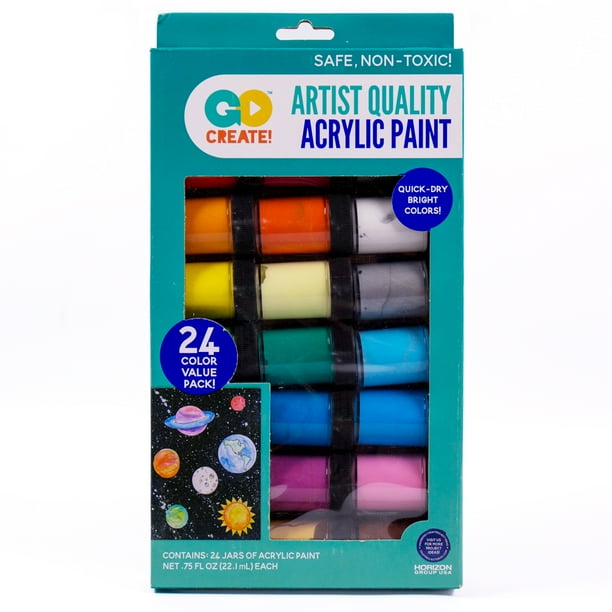Go Create Permanent Acrylic Rainbow Paint Set 24 Count Walmart