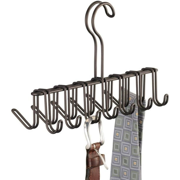 Classico Metal Tie Hanger, Hanging Closet Organization Storage Holder