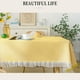 thumbnail image 5 of Mantel Redondo de Poliéster Amarillo de 90X90 Cm para Fotos, Ideal para Fiestas de Cumpleaños, Decoración de Dormitorios y Como Mantel., 5 of 7
