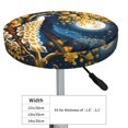 thumbnail image 4 of Round Bar Stool Seat Covers, Moonlit Golden Tree Peacock Elastic Round Chair Cover Stool Seat Slipcover Bar Stool Cushions Round Pad for 12-14 inch, 4 of 7