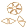 thumbnail image 4 of yuksok 10pcs Metal Hollow Closed Triangle Rings Loop Connectors Buckles Gold, 4 of 9