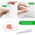 thumbnail image 2 of Ledeak 3 Pcs Mesh Screen Food Cover, 12 Inch Tents Popup Collapsible Food Cover, Food Protector Tent Net Screen Umbrella for Keeping Out Flies Bugs Mosquitos Picnics (White), 2 of 7
