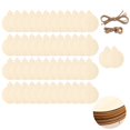 thumbnail image 4 of Matsuzay 50 Uds. De círculos de lisos redondos en blanco con agujero de cuerda, decoraciones en blanco para manualidades DIY, pintura, posavasos Kits de decoración para fiestas Matsuzay HA012961-00, 4 of 6
