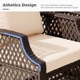 thumbnail image 4 of 7 Piece Patio Furniture Set, Wicker Outdoor Conversation Sofa Set with Swivel Chairs, 2 Ottomans, Storage Coffee Table, Rattan Outdoor Sectional for Deck Backyard Porch （7 Seats,, 4 of 7